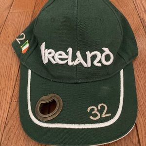 Ireland 32 adjustable strap baseball hat drinking hat bottle opener Green
